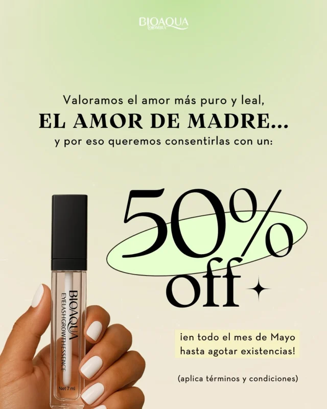 y tu? Ya compraste el regalo para mamá?🍊✨

En Bioaqua tenemos un 50% en todos nuestros productos por todo este mes hasta agotar existencias!🥳

Una promo que no se ve todos los días🙊 Aprovecha antes de que se agoten tus favoritos!

(aplica términos y condiciones)